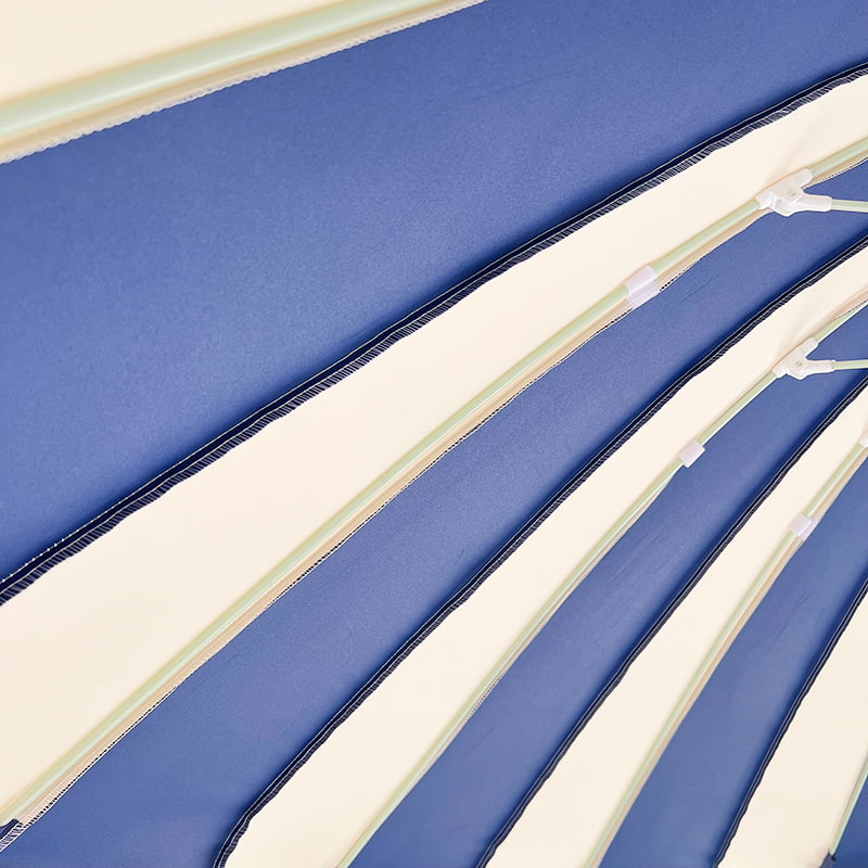 Синий и белый лоскутный зонт-пагода высотой 2,5 м