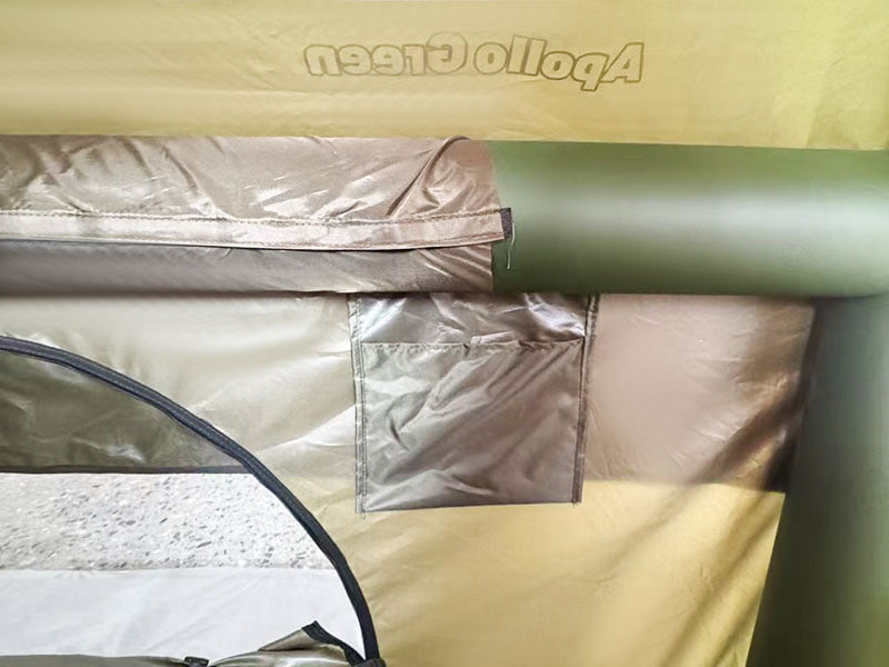Небольшая военная зеленая надувная палатка для кемпинга